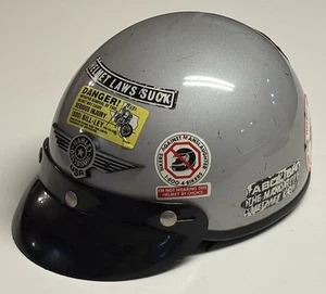Vintage Harley Davidson Motorcycle Helmet Visor Biker Small Bell Sportsman - Picture 1 of 12