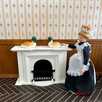 2x Delicate Cute Mini Duck Accessory China Set 1:12 Scale Dollhouse Miniatures - Image 1 of 4