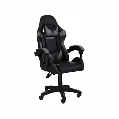 SEDIA DA GAMING, PELLE SINTETICA, CON ROTELLE CUSCINO SUPPORTO E CON POGGIAPIEDI - Immagine 1 di 4