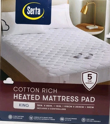  Heated Mattress Pad By SERTA, King size NEW IN BOX. - Image 1 of 2