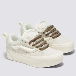 Sneakers Vans Knu bianche con plateau grosse taglia donna 6,5 nuove senza scatola - Foto 1 di 9