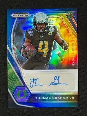 2021 Panini Prizm DP Thomas Graham Jr. DPA-TGH Rookie Blue Prizm Auto SP /149 - Image 1 of 2