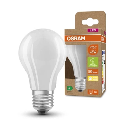 Osram LED Filament A60 Birne 2,2W = 40W E27 matt  470lm warmweiß 3000K effizient - Bild 1 von 4