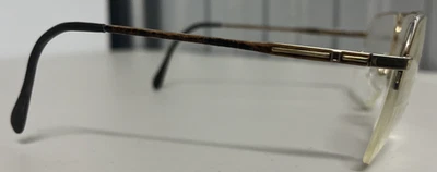 Neostyle Eyeglasses Academic Metal Faux Wood Finish Arms Retro 370/961 58-14 140 - Image 1 of 4