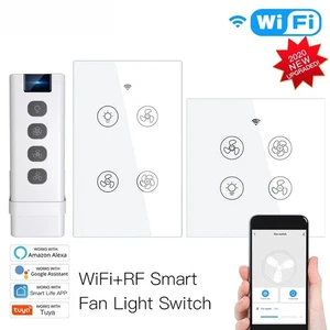 LOT WiFi RF Smart Ceiling Fan Light Switches 2/3 Way Control Smart Life/Tuya APP - Picture 1 of 33