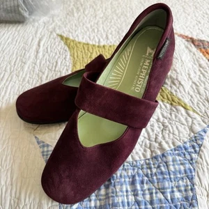 Ballerine MEPHISTO Gabriela Mary Janes da donna taglia 8 nere in camoscio nabuk - Foto 1 di 14