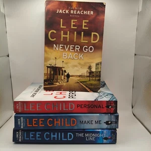 Lee Child Books x4 Jack Reacher - Crime Thriller Large Paperback Bundle Bulk Lot - Bild 1 von 13