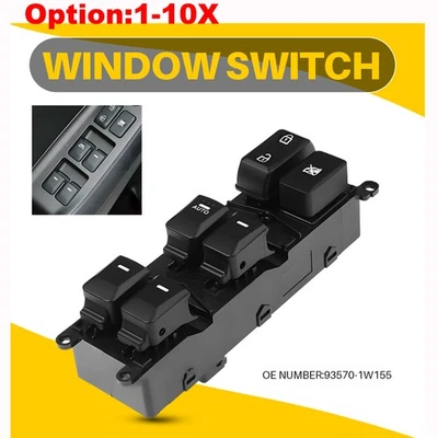 Interruptor de control de ventana eléctrica maestro conductor izquierdo para Kia Rio 2012-2015 93570-1W155 Foto 1 de 4