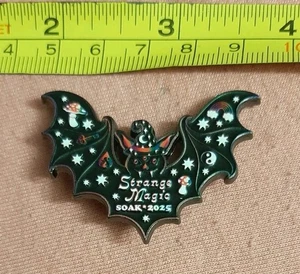 Soak 2025 Strange Magic Bat Shaped Souvenir Pin Oregon Burning Man - Bild 1 von 4
