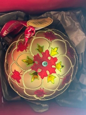 Waterford Holiday Heirlooms Jol Brocade Ball Christmas Limited Edition with Box - Image 1 of 4