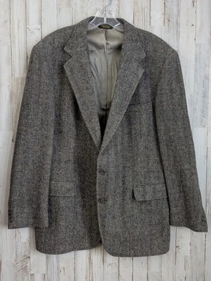 Chaqueta Blazer Harris Tweed de Lana Escocesa para Hombres 44L Tejida a Mano Espiga Negocios Foto 1 de 4