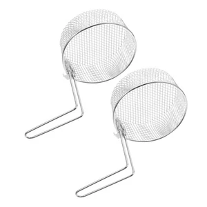 Cesta para freír 2 piezas: - Colador de alimentos de acero inoxidable 2L para aperitivos para aperitivos - - Imagen 1 de 12