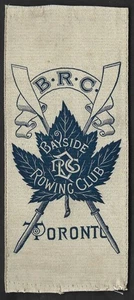 1890s Toronto Ontario Bayside Rowing Club Ribbon Canada Sculling Crew Maple Leaf - Picture 1 of 2