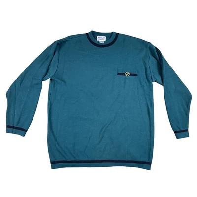 Suéter de Bolsillo Azul Teal Coleccionables ADOLFO para Mujer Talla M Mezcla de Lana Acrílica Foto 1 de 4