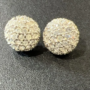 vintage rhinestone clip on earrings - Picture 1 of 15