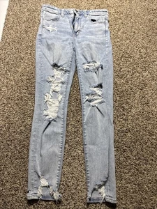 AE AMERICAN EAGLE 12 HI RISE JEGGING NEXT LEVEL STRETCH WOMENS JEANS - Picture 1 of 4