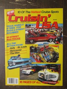 CRUSIN' USA HOT ROD MAGAZINE 1986 AUTOMOTIVE SERIES V4 #1 INDY ST LOUIS THE GLEN - Picture 1 of 2