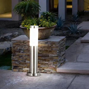 Stehlampe Wegeleuchte Außenlampe Sockelleuchte LED Garten Terrasse Edelstahl - Bild 1 von 12
