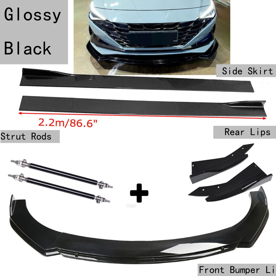 Difusor de alerón labial para parachoques delantero divisor de faldón lateral trasero para Hyundai Elantra Foto 1 de 4