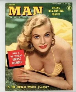 Modern Man 1957 Vikki Dougan, Jayne Mansfield 60pgs Pinup Magazine M35799 - Picture 1 of 2