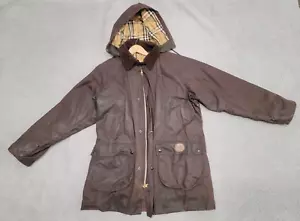 Vintage Burberry Jacket Mens Brown Waxed Nova Check Blanket Lined Insulated - Picture 1 of 20