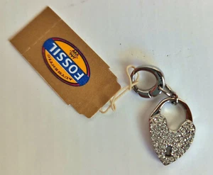 FOSSIL Herz Anhänger Charm Schloss Heartlock Liebesschloss Geschenk JF00034040 - Picture 1 of 3