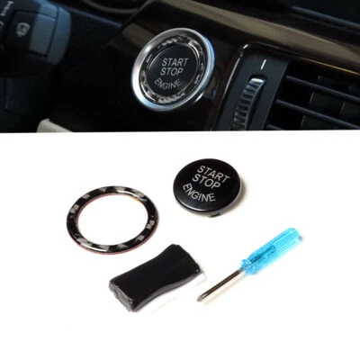 For BMW 3 Series E90 E92 E93 E89 Z4 Engine Start Stop Button & Carbon Fiber Ring — 第 1/4 张图片