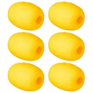 6 Pcs Buoy Float Yellow 4 x 3 Inch Deep Water Float Rope Floats Fishing Marke... - Picture 1 of 6