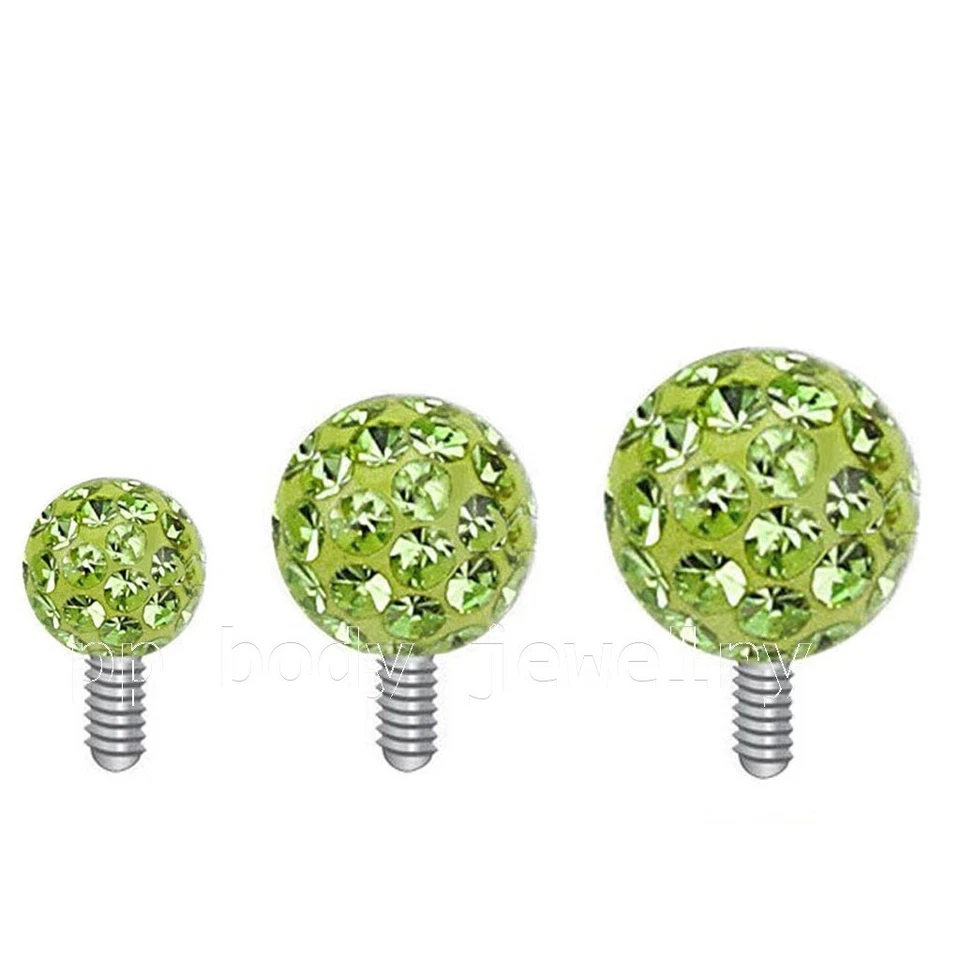 14G мульти кристалл Ferido с прозрачный эпоксидный покрытый кожи верхний 316L хирургической стали - Изображение 1 из 1