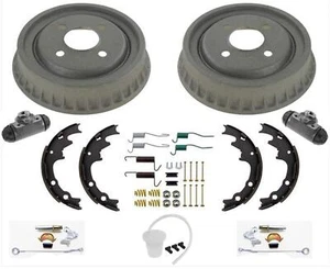 Rear Brake Drums Brake Shoes Springs Hardware for Ford Mustang 1985-1993 9Pc Kit - Picture 1 of 7