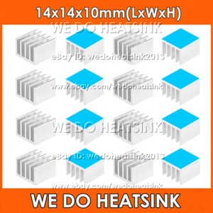 14x14x10mm Silver / Black Heatsink Radiator Cooler With Thermal Pad for CPU IC - Picture 1 of 12