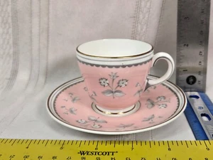 Taza y platillo Pink Pimpernel Wedgwood Demitasse - Imagen 1 de 3