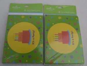 Hallmark Party Invitation Cards + Envelopes 2 Pack of 8 Each Total 16 - Picture 1 of 4
