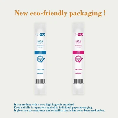 Banana Nail Files Nail4U Boomerang Nail File CURVED Emery Board Double sided