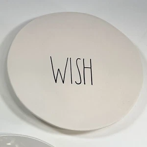 Piatto/Piatto Rae Dunn Bianco 'WISH' 11" Vacanze Natale - Foto 1 di 2