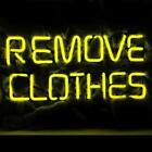 Remove Clothes Yellow 17"x14" Neon Light Sign Lamp Bedroom Wall Party Club Night
