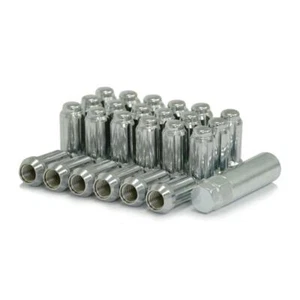 24 Chrome 14x1.5mm Truck Spline Lug Nut KIT - Picture 1 of 3