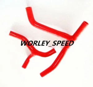 RED SILICONE RADIATOR/COOLANT HOSE Y KIT FOR KAWASAKI KX450F/ 2006-2008   - Picture 1 of 6