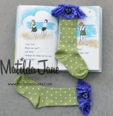 Niñas MATILDA JANE Hammond Bay Verde Lunares Gennys Calcetines L Grande 1-4 NUEVO Foto 1 de 4