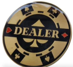 Doppelseitiger schwerer eleganter Poker Dealer Button NEU exklusiv im Poker Store - Bild 1 von 2