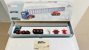 Corgi 1:50 MAN F2000 Tele Dolly trasporto pesante travi in acciaio in scatola originale come Conrad - Foto 1 di 5