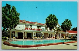 Marianna FL~Malloy's Motel & Restaurant ~ ok. 1964 NIEUŻYWANA pocztówka Jackson Co Florida - Zdjęcie 1 z 2