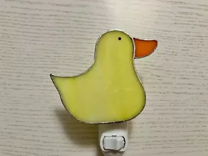 Night light, Yellow Stained Glass Rubber Ducky, Wall Plug In, Gift for Kid - Picture 1 of 9