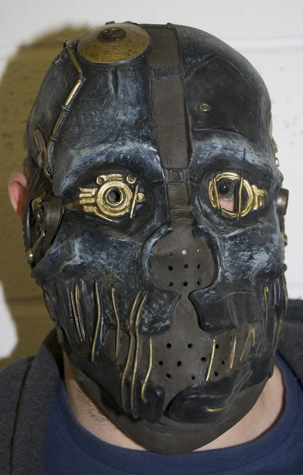 Robótica Ciencia Ficción Cyborg Máscara Halloween Horror Cara Steampunk Robot Vestido Elegante Foto 1 de 3