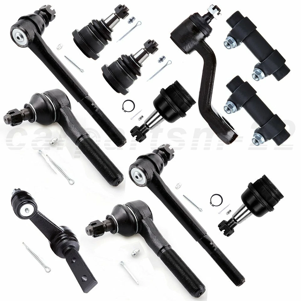 Kit de suspensão 12 peças Pitman braço ocioso hastes de amarração para 1994-96 Dodge Ram 1500 2WD - Imagem 1 de 1