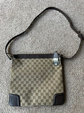 Vintage Gucci Crossbody Shoulder Bag GG Canvas Monogram Messenger