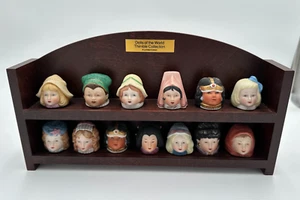1982 Calhoun’s Dolls of the World Porcelain Thimble Collection Set 12 Edición Limitada - Imagen 1 de 7