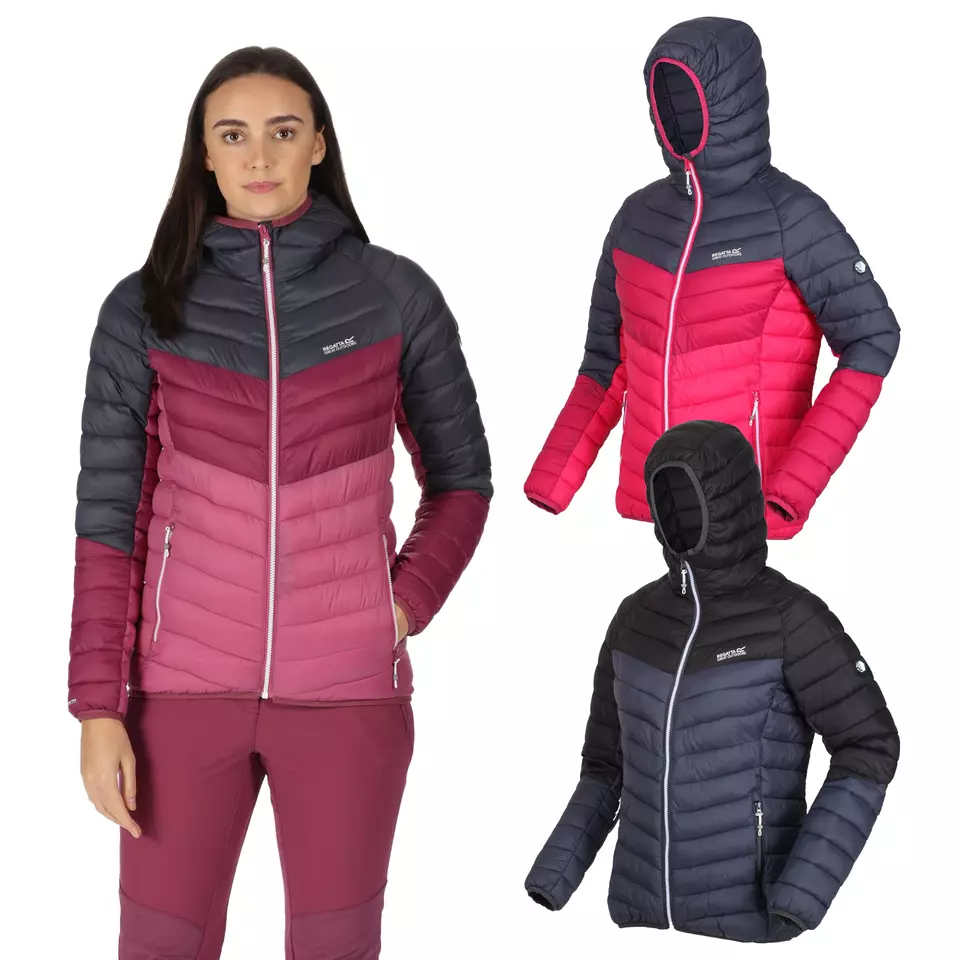 Regatta Womens Harrock Quilted Puffer Jacket Ladies Hooded Puffa Coat RRP £100 - Image 1 of 1
