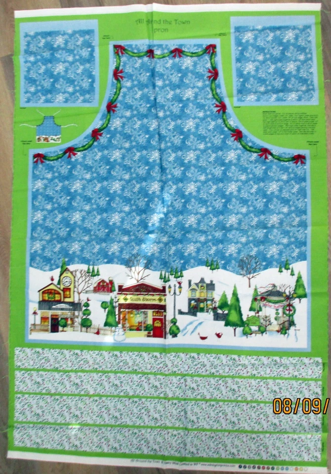 1 bonito panel de tela de algodón "All Around The Town" Foto 1 de 1