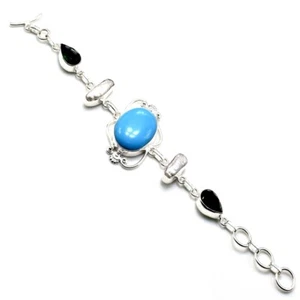 K2 Jasper Gemstone Handmade 925 Sterling Silver Bracelet Size 7-8" - Picture 1 of 1